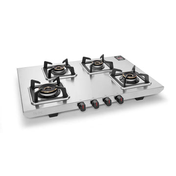 Glen CT1054UTDTSS 4 Burner Ultra Tuff Stainless Steel Gas Stove with Multi-Ring Forged Brass Burner & Drip Trays