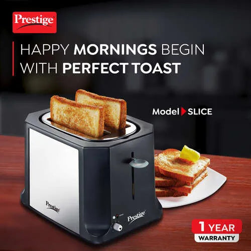 Prestige Slice Pop-Up Toaster – 750W Stainless Steel Bread Toaster with Variable Browning, Cancel Function & High-Lift Lever