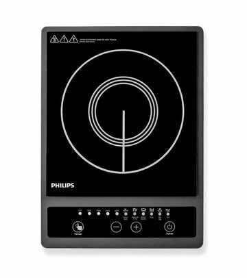 Philips 1500W Induction Cooktop with push button | Blue/Black (HD4944/00)