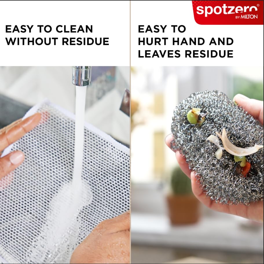 Spotzero by Milton Non-Scratch Steel Wire Dish Cloth Set