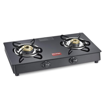 Prestige Marvel Plus GTM-03 3-Burner Gas Stove – Toughened Black Glass Top with High-Speed Jumbo Burner