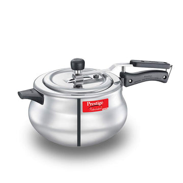 Prestige Nakshatra Plus Svach Aluminum Inner Lid Pressure cooker, Handi (Silver)With gas Induction Competible