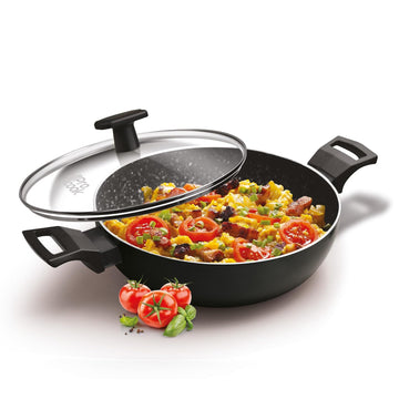 MILTON Pro cook Granito Induction Kadhai with Lid | Non stick