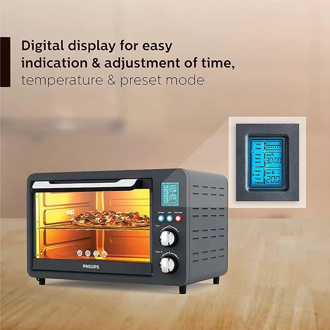 Buy Philips Oven Toaster Grill 25Litre | 1500W with Opti Temp Technology | Grey (HD6975/00)