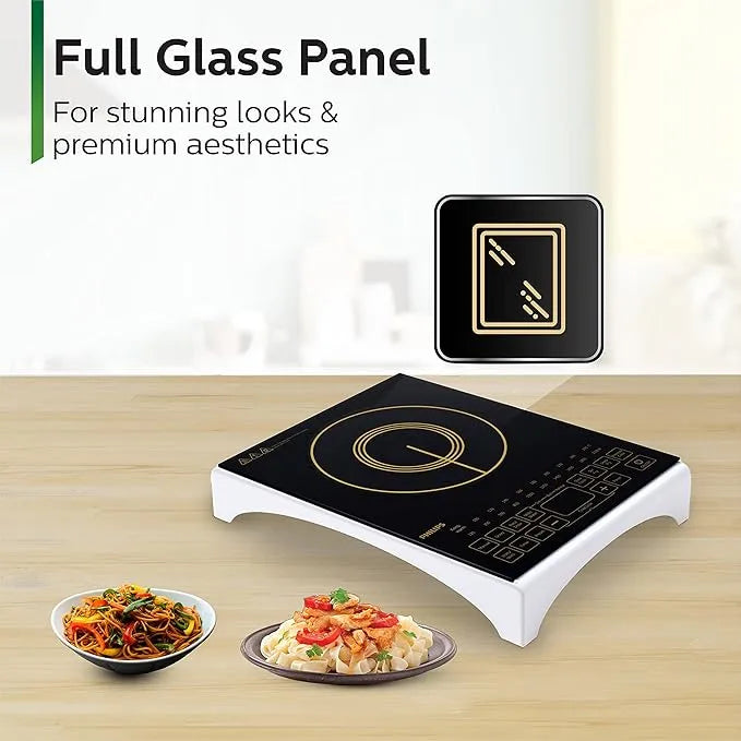 Philips Induction Cooktop with Sensor Touch Controls | 2100 Watt | Black (HD4938/01)