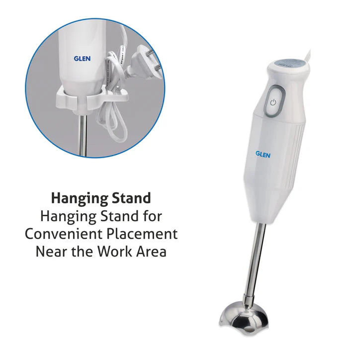 Buy Glen Electric Hand Blender | 200W Motor with Stainless Steel Arm | White (SA 4049)