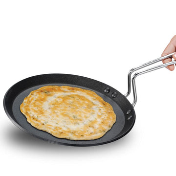 Hawkins Futura Non Stick Flat Tawa | best for Dosa and Tikki | Black (Multiple Sizes)