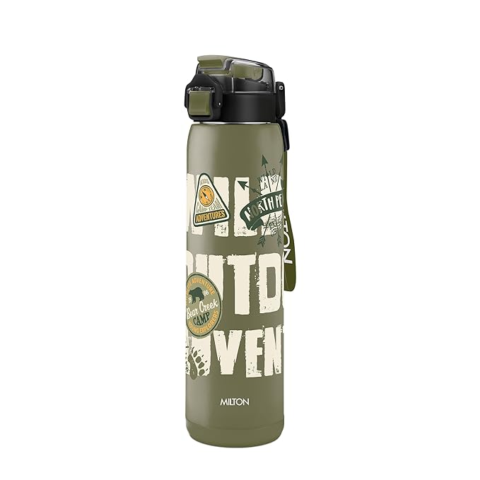 Milton Thermoware Bottle | Steel Edge Vacuum Insulated Water Bottle | Hot & Cold