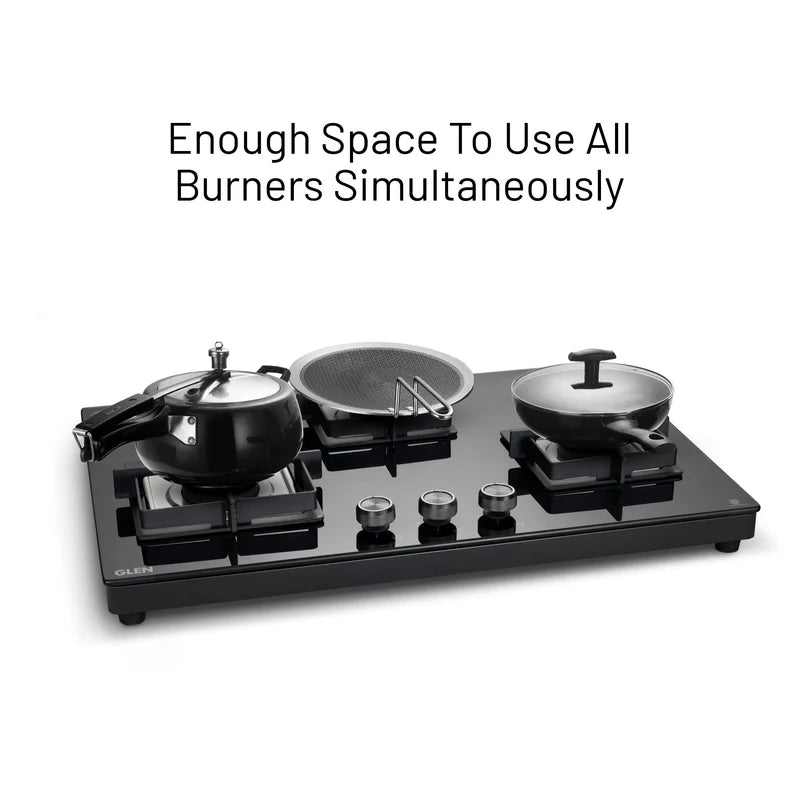 Glen CT1036USTN 3 Burner Ultra Slim Glass Gas Stove