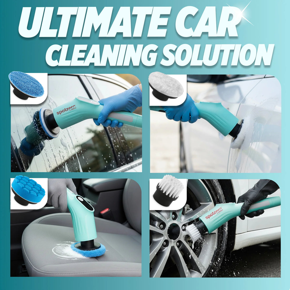 Spotzero by Milton 8-in-1 Electric Cleaning Brush Scrubber