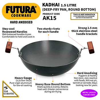 HARD ANODISED DEEP-FRY PAN