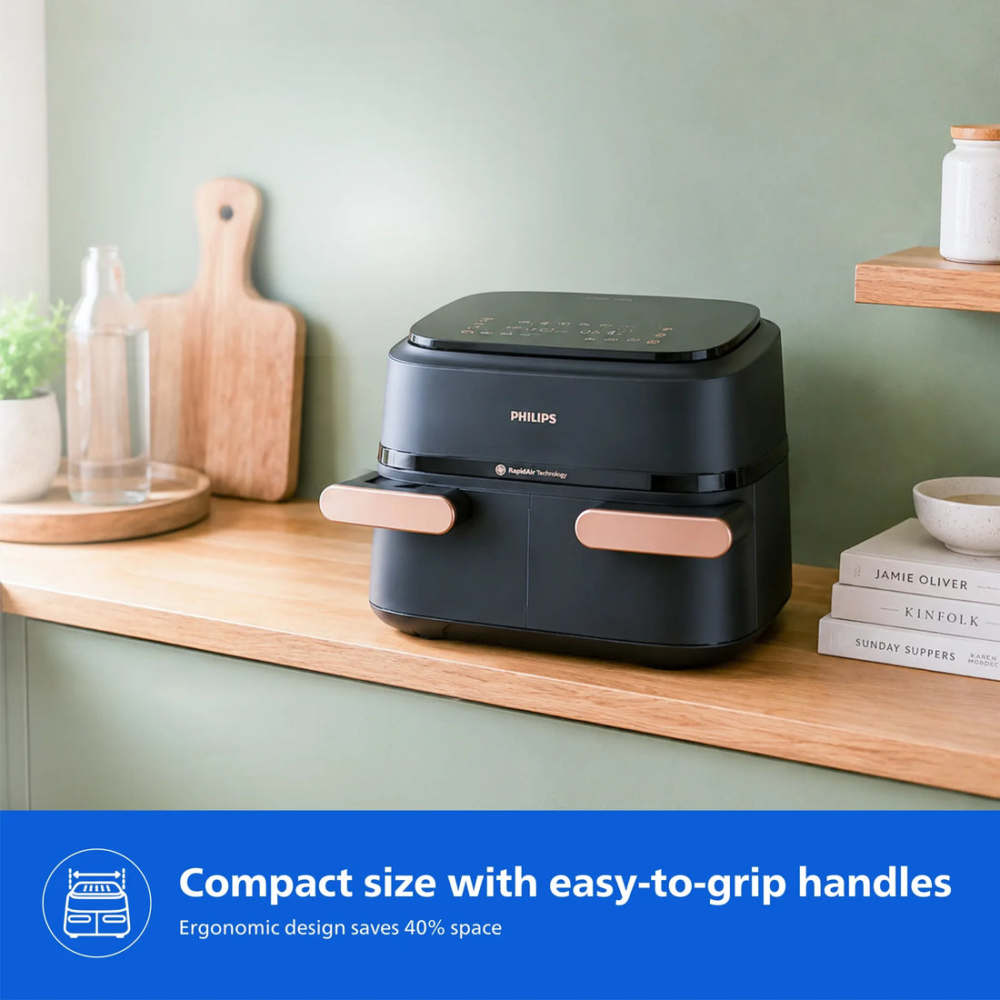 Philips 7.1 Litre Digital Dual Basket Airfryer NA154/00