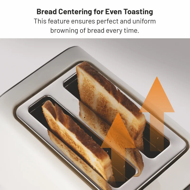 Glen Electric 2-Slice Auto Pop-Up Toaster 750W with 6-Level Browning Control, Removable Crumb Tray (SA3014)
