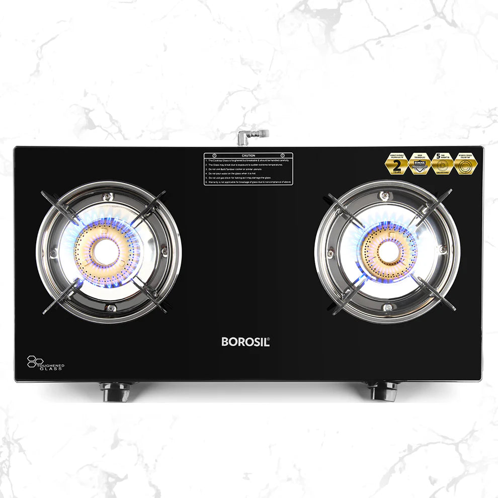 Borosil Magnum 2 Burner Glass Top Gas Stove