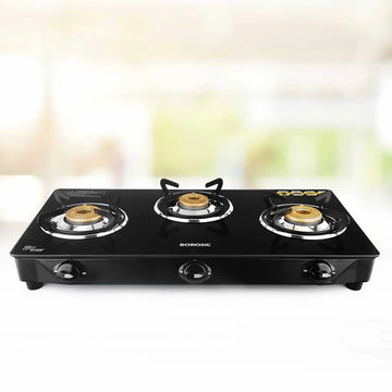 Borosil Magnum 3 Burner Glass Top Gas Stove