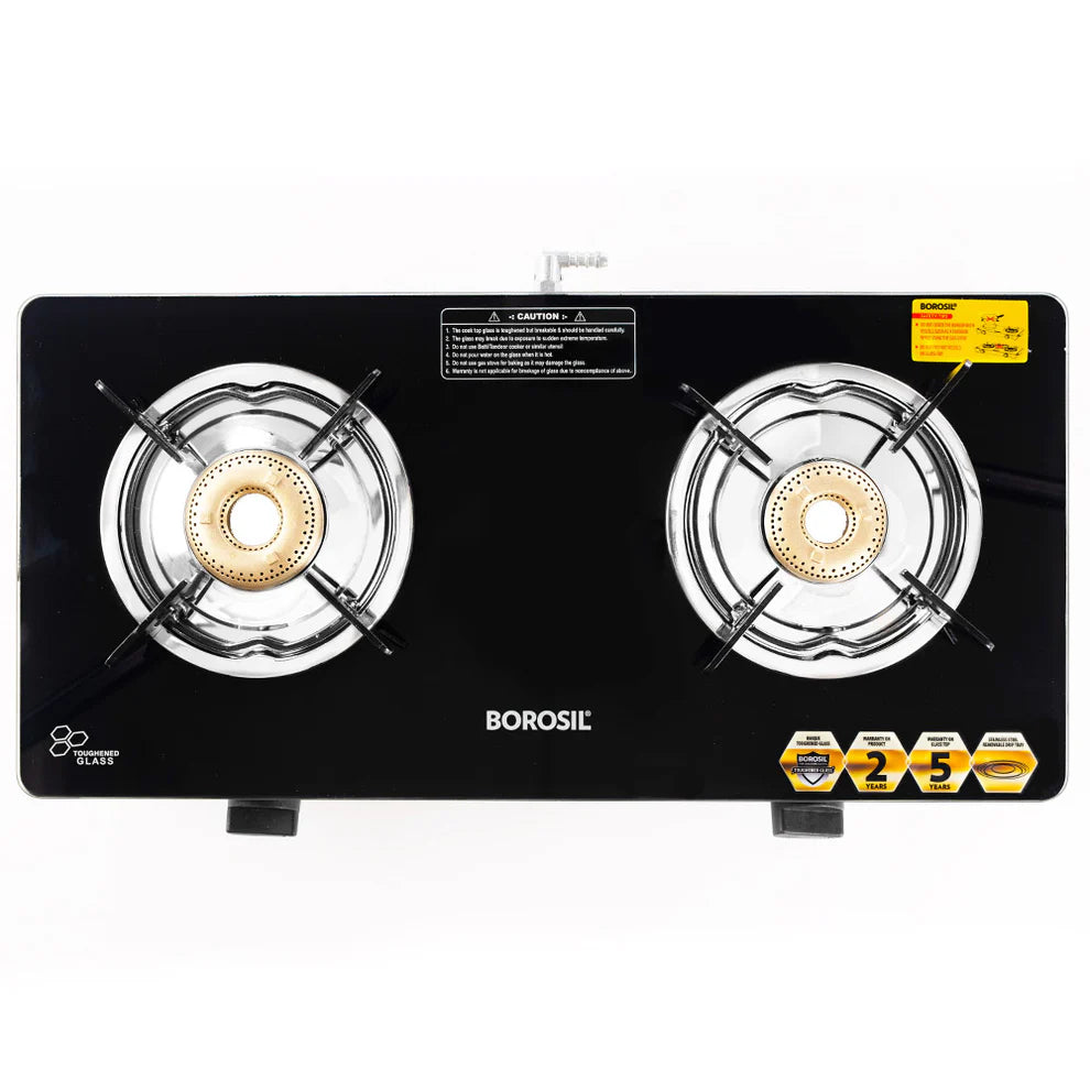 Borosil Blaze 2 Burner Glass Top Gas Stove