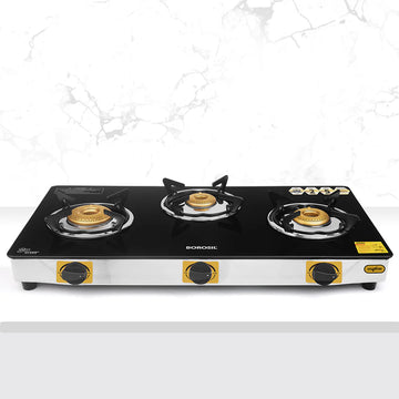Borosil Blaze 3 Burner Glass Top Gas Stove