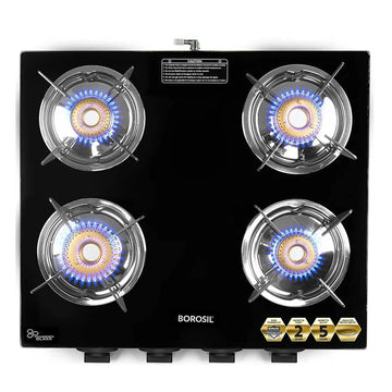 Borosil Blaze 4 Burner Glass Top Gas Stove
