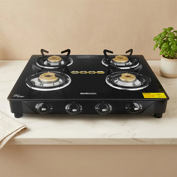 Borosil Magnum 4 Burner Glass Top Gas Stove