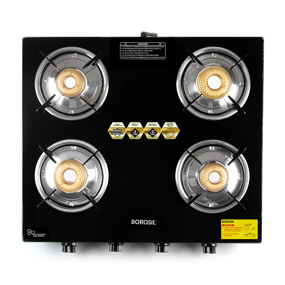 Borosil Magnum 4 Burner Glass Top Gas Stove
