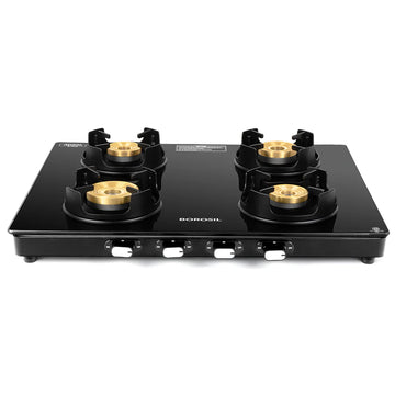 Borosil Flame Star 4 Burner Glass Top Gas Stove