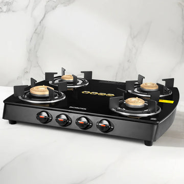 Borosil Prima 4 Burner Glass Top Gas Stove