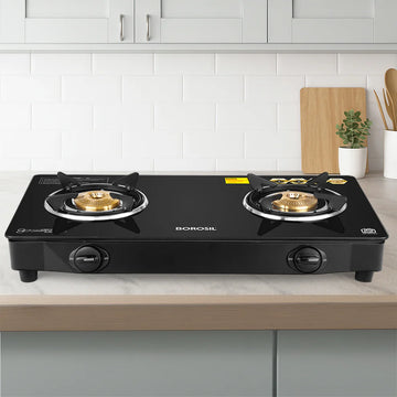 Borosil Energia 2 Burner Glass Top Gas Stove