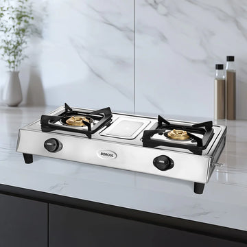 Borosil Smart Flame 2 Burner Stainless Steel Gas Stove