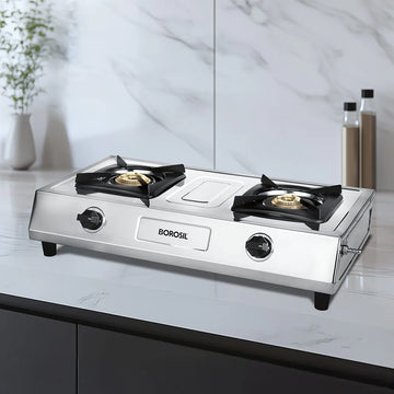 Borosil Smart Flame DLX 2 Burner Stainless Steel Gas Stove