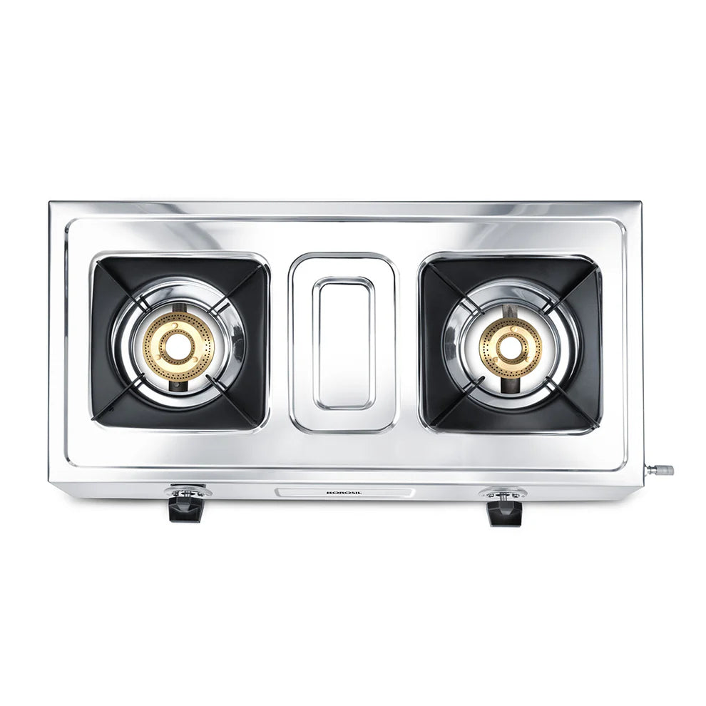 Borosil Smart Flame DLX 2 Burner Stainless Steel Gas Stove