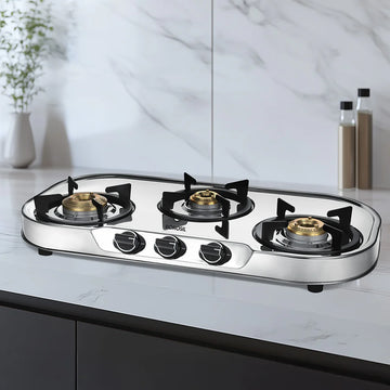 Borosil Ignite Pro 3 Burner Stainless Steel Gas Stove