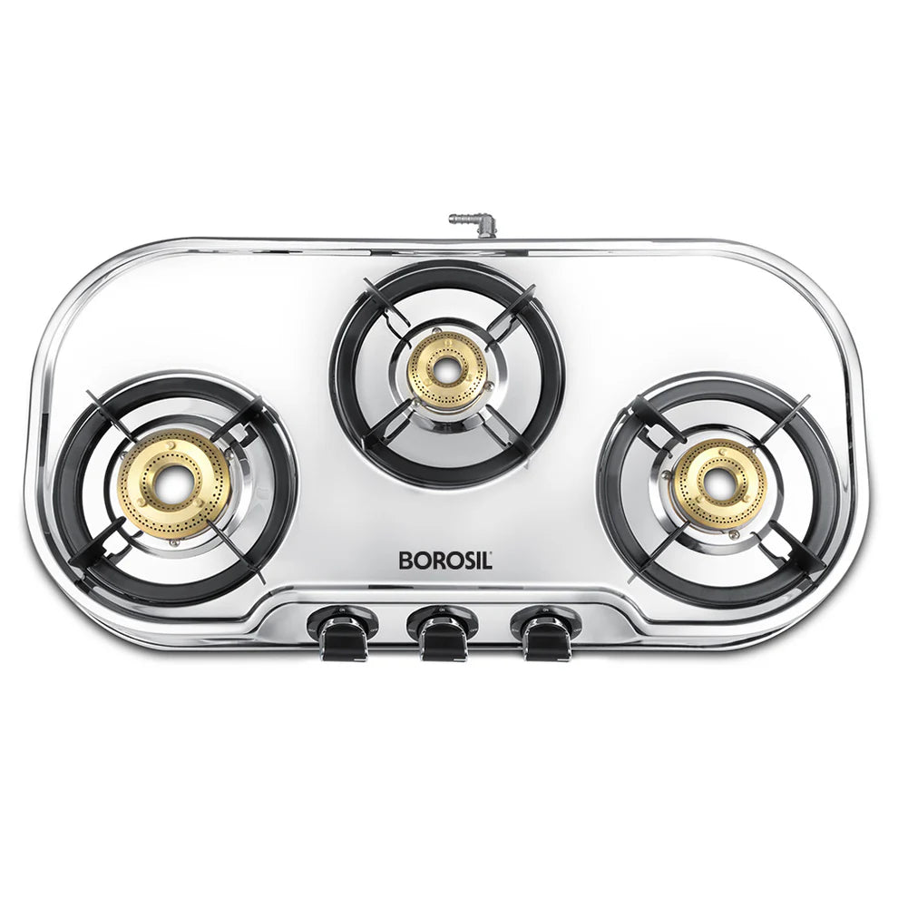 Borosil Ignite Pro 3 Burner Stainless Steel Gas Stove