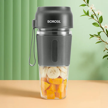 Borosil NutriGrip 40W Portable Blender – Grey