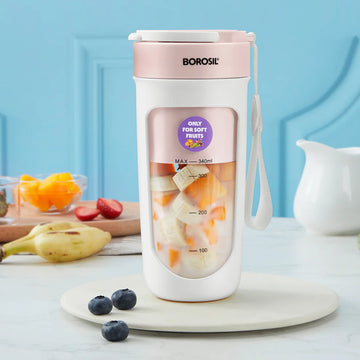 Borosil NutriSip 40W Portable Blender – Pink