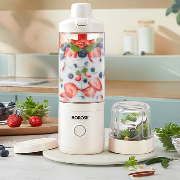 Borosil NutriMate 75W Portable Blender with Grinder