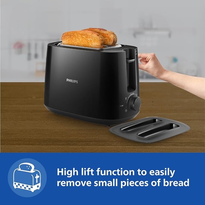 Philips HD2582/90 Two Slice Pop-Up Toaster | 830W with Bun Warmer