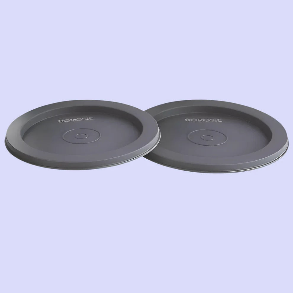 Borosil Carryfresh Stainless Steel Lunchbox Lid Set of 2