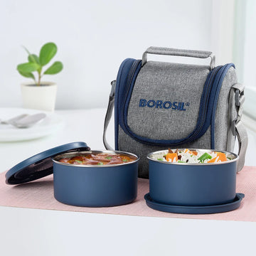 Borosil Carrymore Microwave-Safe Lunch Box Set of 2