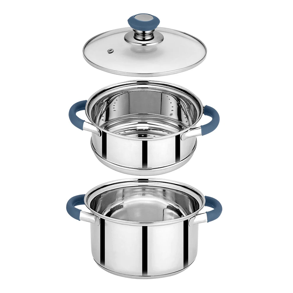 Chakmak Smart Steamer with Glass Lid Induction Base - 21CM