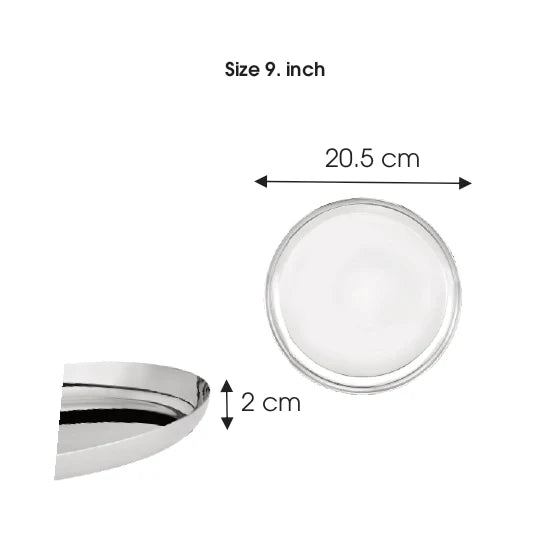 Chakmak Cherry Steel Plates Set of 6