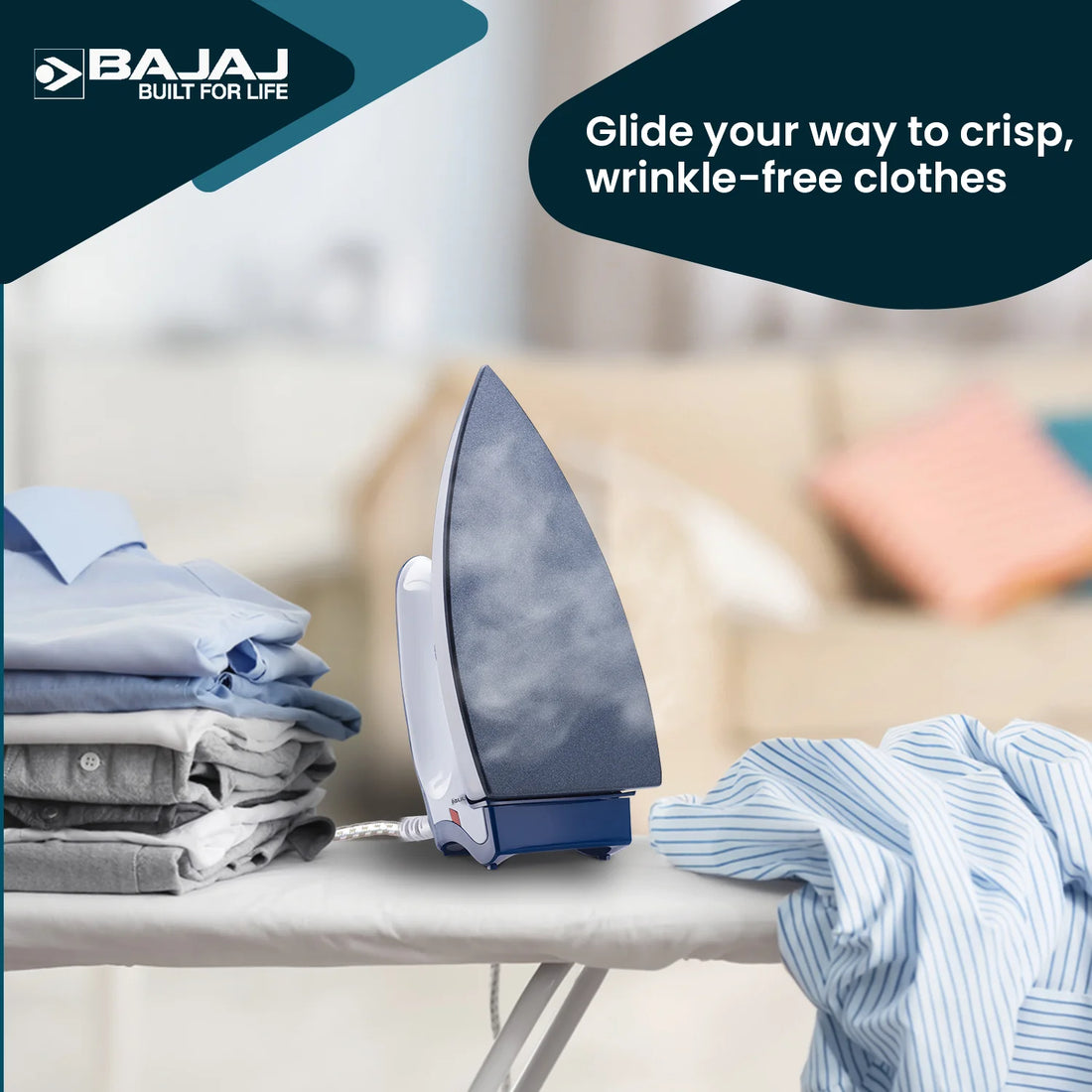 Bajaj Iron Majesty DX 11 Dry Iron - 1000W with DuraGlide