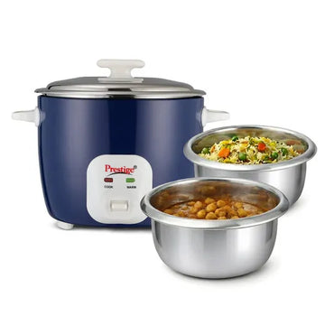 Prestige Electric Rice Cooker with Stainless Steel Pan & Lid
