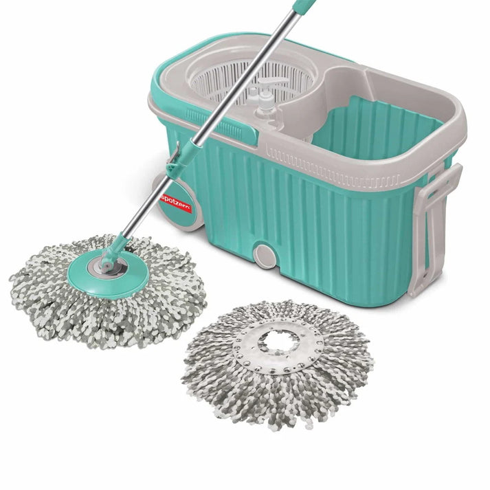 Spotzero by Milton Elite Spin Mop with microfiber mop and cleaning bucket