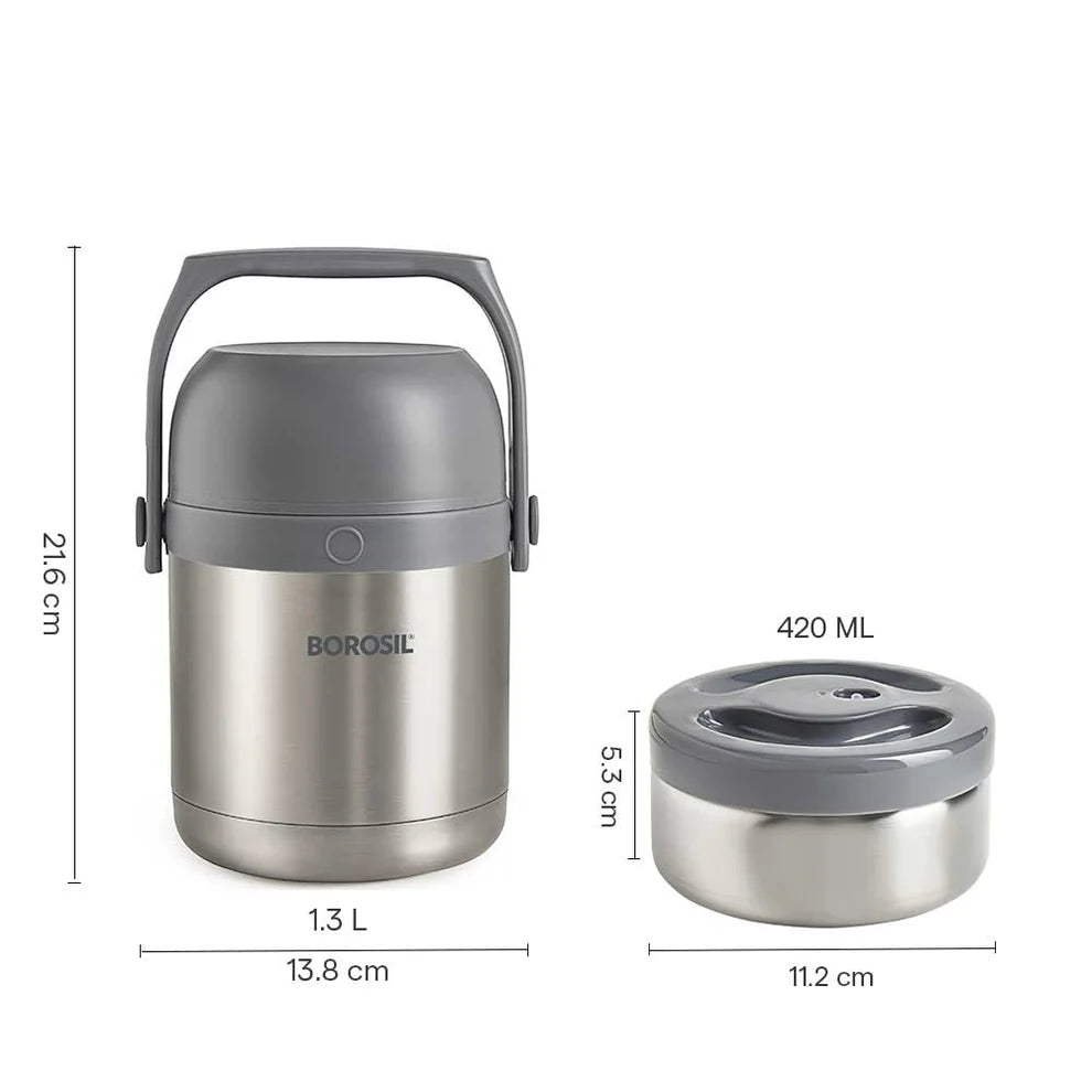 Borosil Hot n Fresh Insulated Stainless Steel Lunch Box