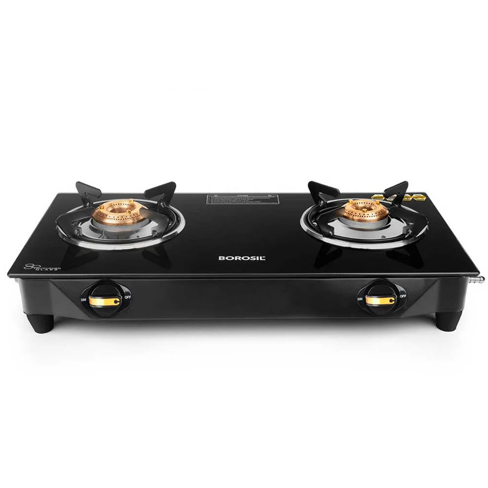 Borosil Flare 2 Burner Glass Top Gas Stove