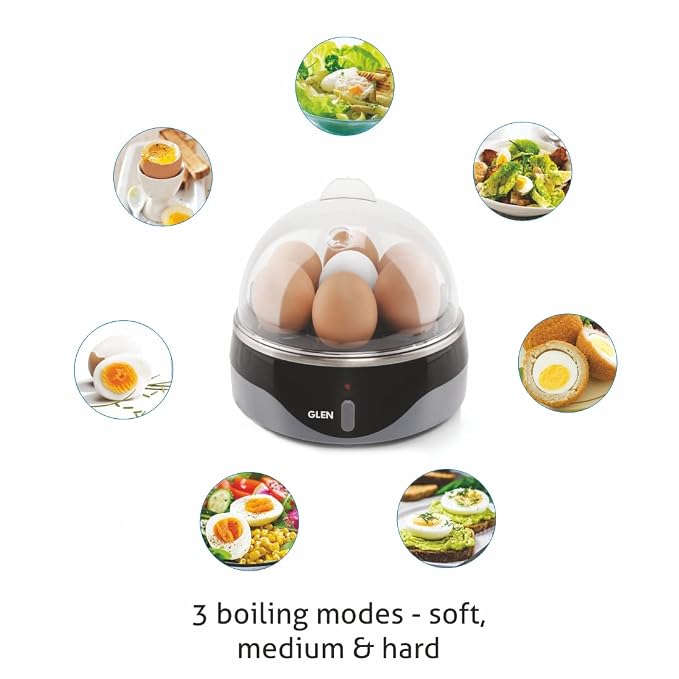 Glen Egg Boiler 7 Eggs, 350W with Auto Shut-Off & Poaching Cup (SA3030EB7)
