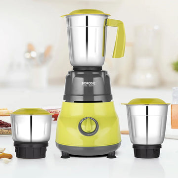 Borosil Max 600W Mixer Grinder with 3 SS Jars