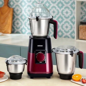 Borosil Premia 1000W Mixer Grinder with 3 SS Jars