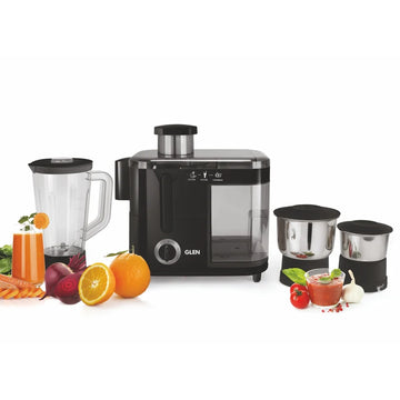 Glen (SA4014JAR3) 3 in 1 Juicer Mixer Grinder 600W with 1 Transparent Liquidiser, 2 Stainless Steel Grinder Jars