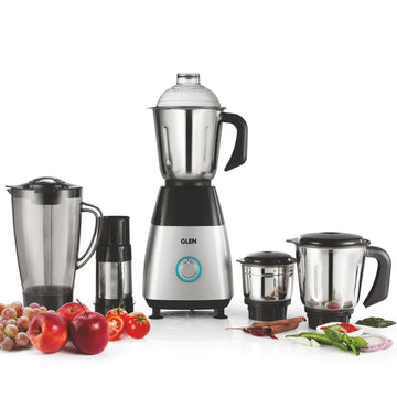 Glen SA4023 Platinum Mixer Grinder with 4 Jars - 1 Transparent & 3 Stainless Steel Jars
